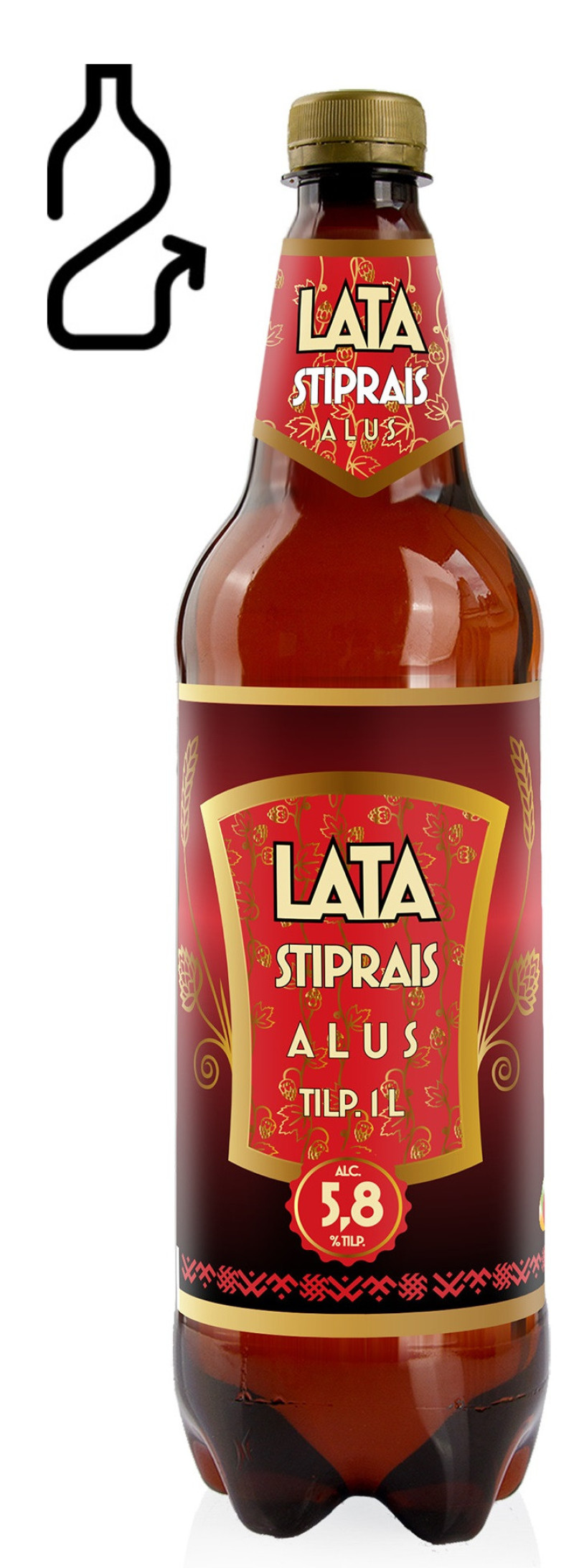 Alus Cēsu Lata stiprais 5.8% 1L 1/9 (19.02.26) DEPOZĪTA maksa 0.10 eiro LV
