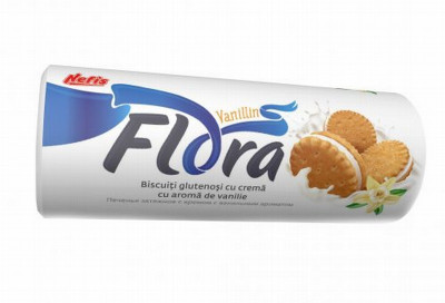 Cepumi Flora ar vaniļas krēma pildījumu 180g (02.12.26) Moldova