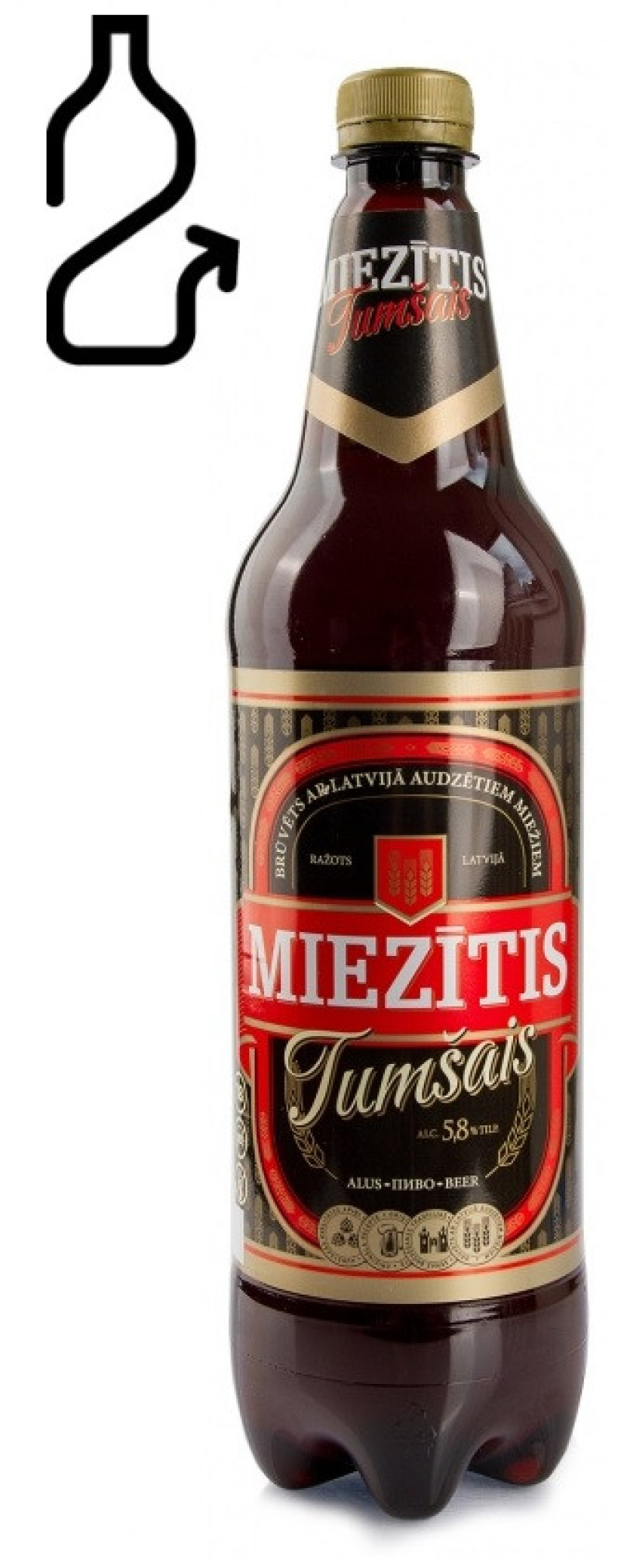 Alus Cēsu Miezītis Tumšais 5.8% 1L 1/9 DEPOZĪTA maksa 0.10 eiro (18.02.26) Latvija