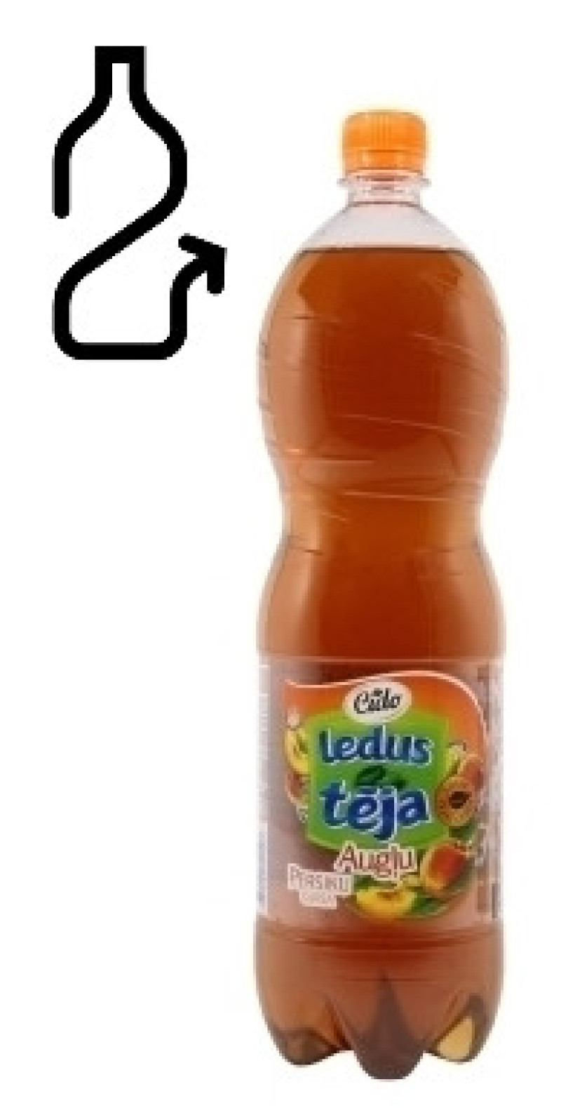 Ledus tēja Cido melnā ar persiku 1.5l 1/6 (2.08.25)  DEPOZĪTA maksa 0.10 eiro  LV