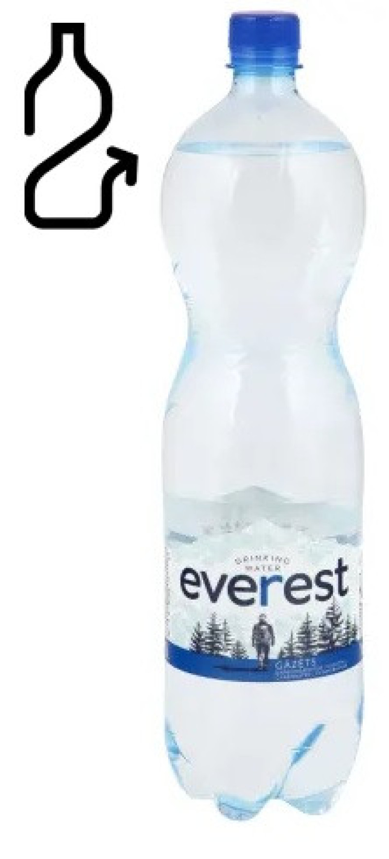 Dzeramais ūdens Gutta Everests gāzēts 1.5L (23.09.26)Latvija DEPOZĪTA maksa 0.10 eiro