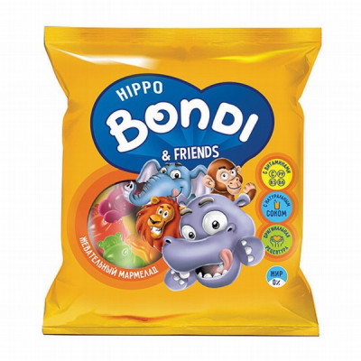Želejkonfektes "HIPPO BONDI & FRIENDS" 70g (28.11.26) RU
