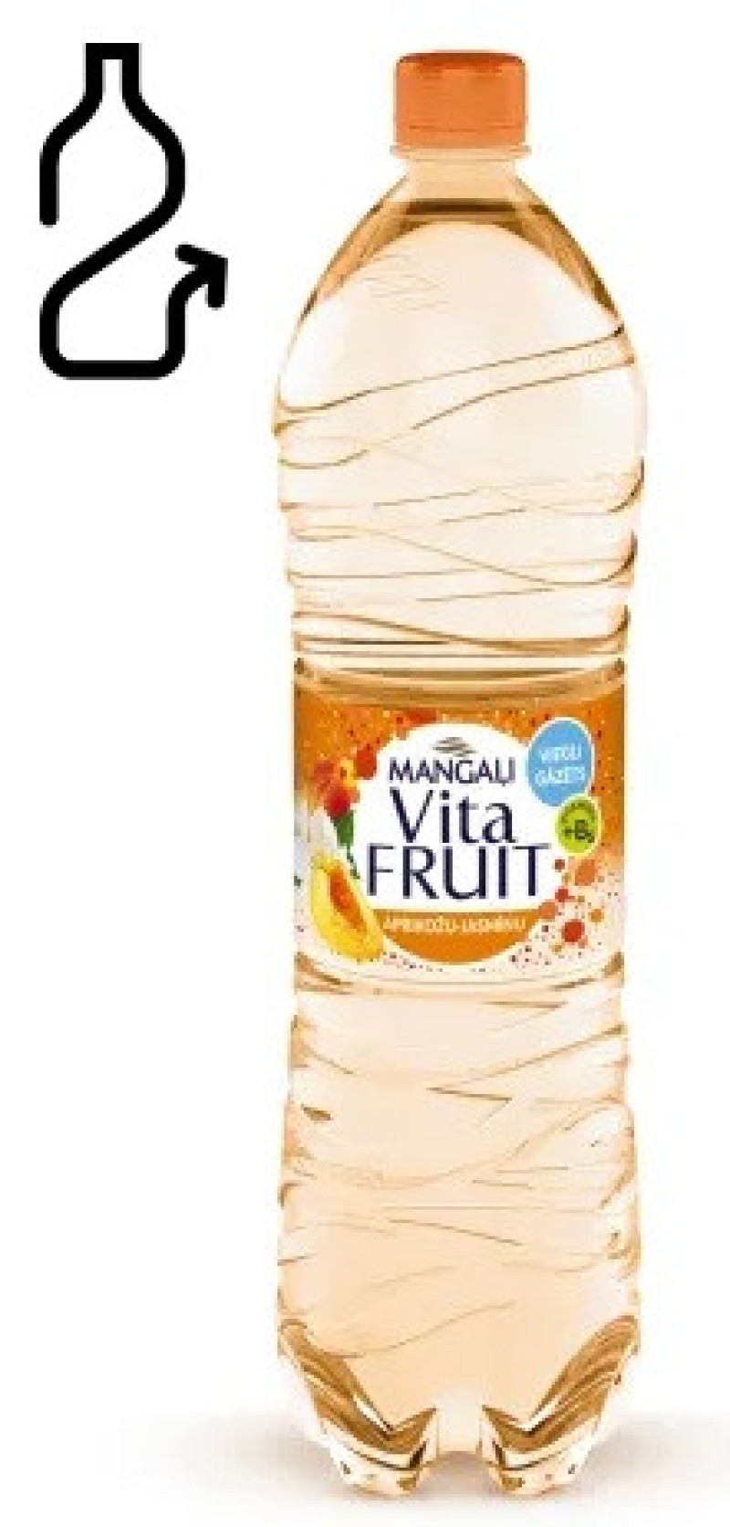 Dzēriens Mangaļi Vitafruit Aprikožu-jasmīnas viegli gāzēts 1.5L 1/6 DEP.maksa 0.10 eiro (09.11.26)  