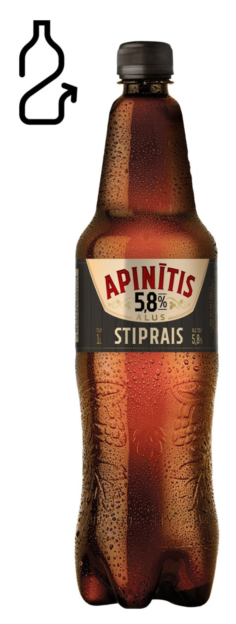 Alus Aldara Apinītis Stiprais 5.8% 1L DEPOZĪTA maksa 0.10 eiro(07.04.26) EE