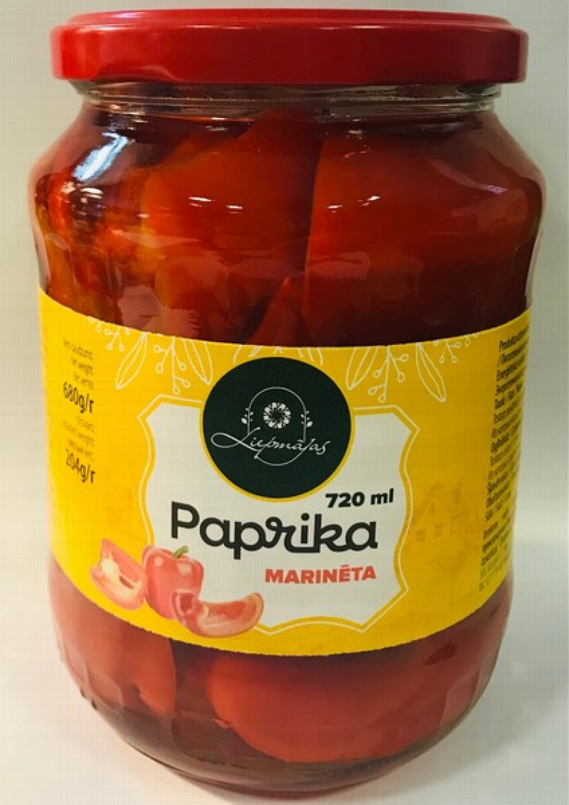 Paprika Liepmājas marinēta 680g 1/8 (31.08.2026) Ungārija