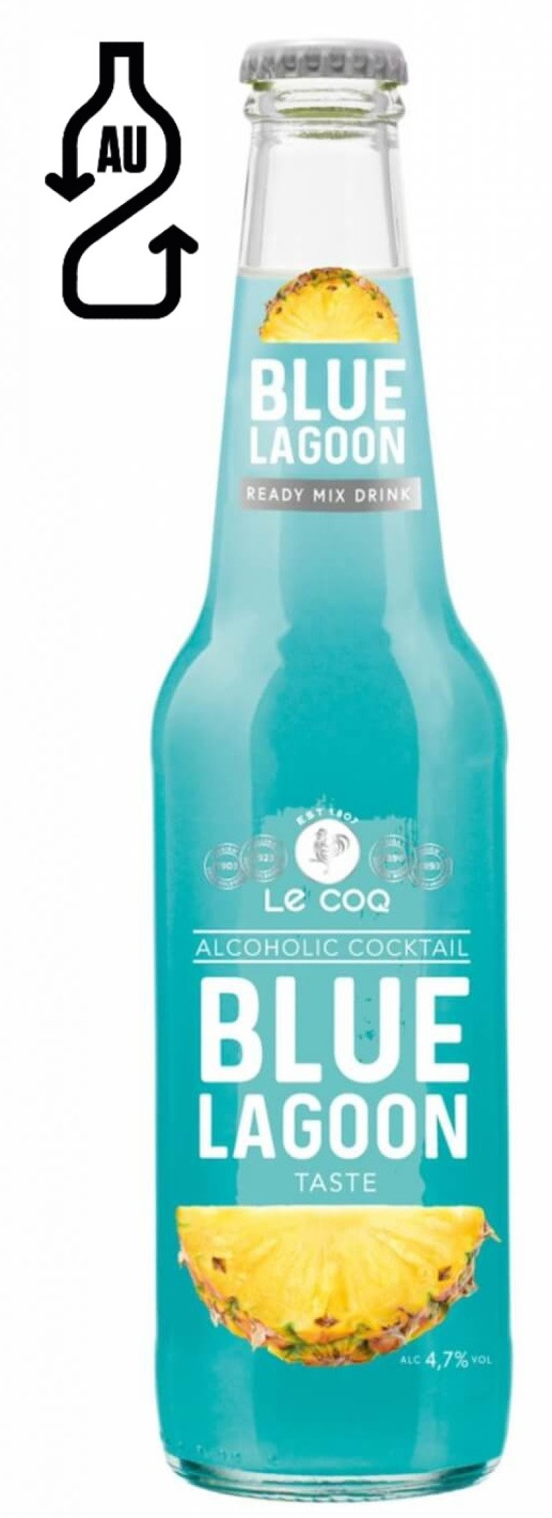 Kokteilis Cēsu Blue Lagoon 0.33L 4.7% 1/24 DEPOZĪTA maksa 0.10 eiro (18.12.26) Igaunija