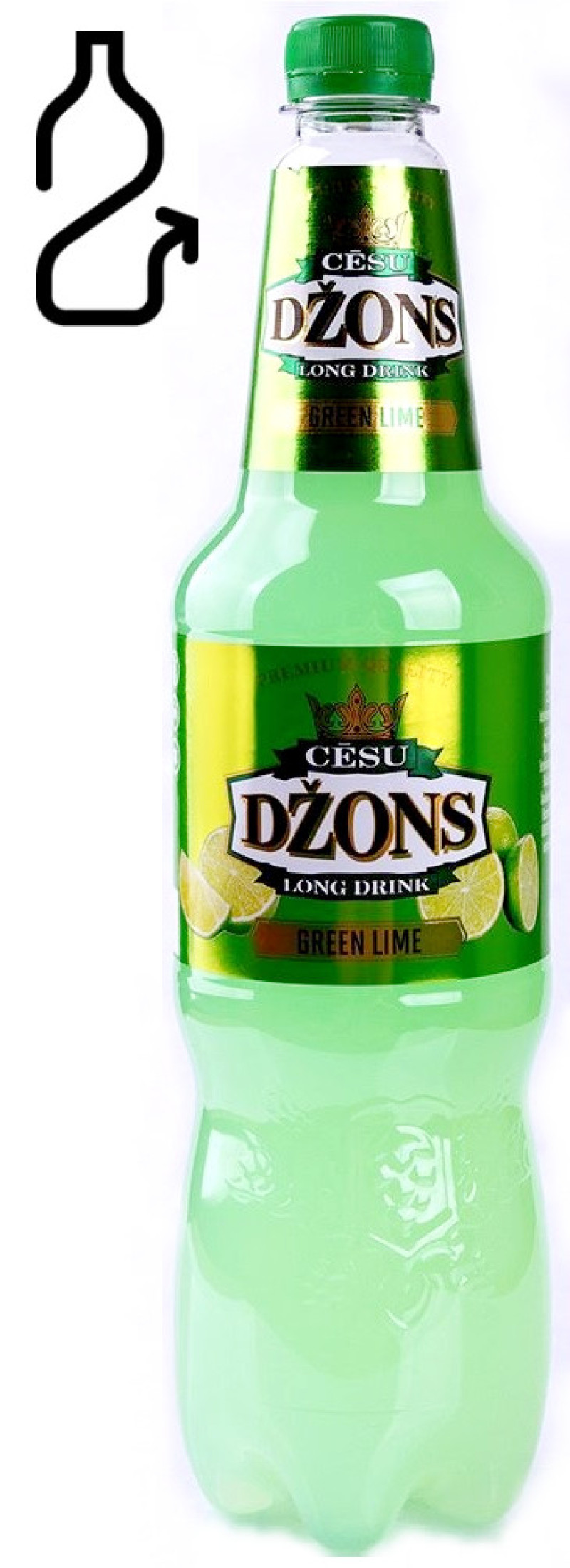 Kokteilis Cēsu Džons Green Lime 1L 5%  DEPOZĪTA maksa 0.10 eiro(09.03.26) Latvija