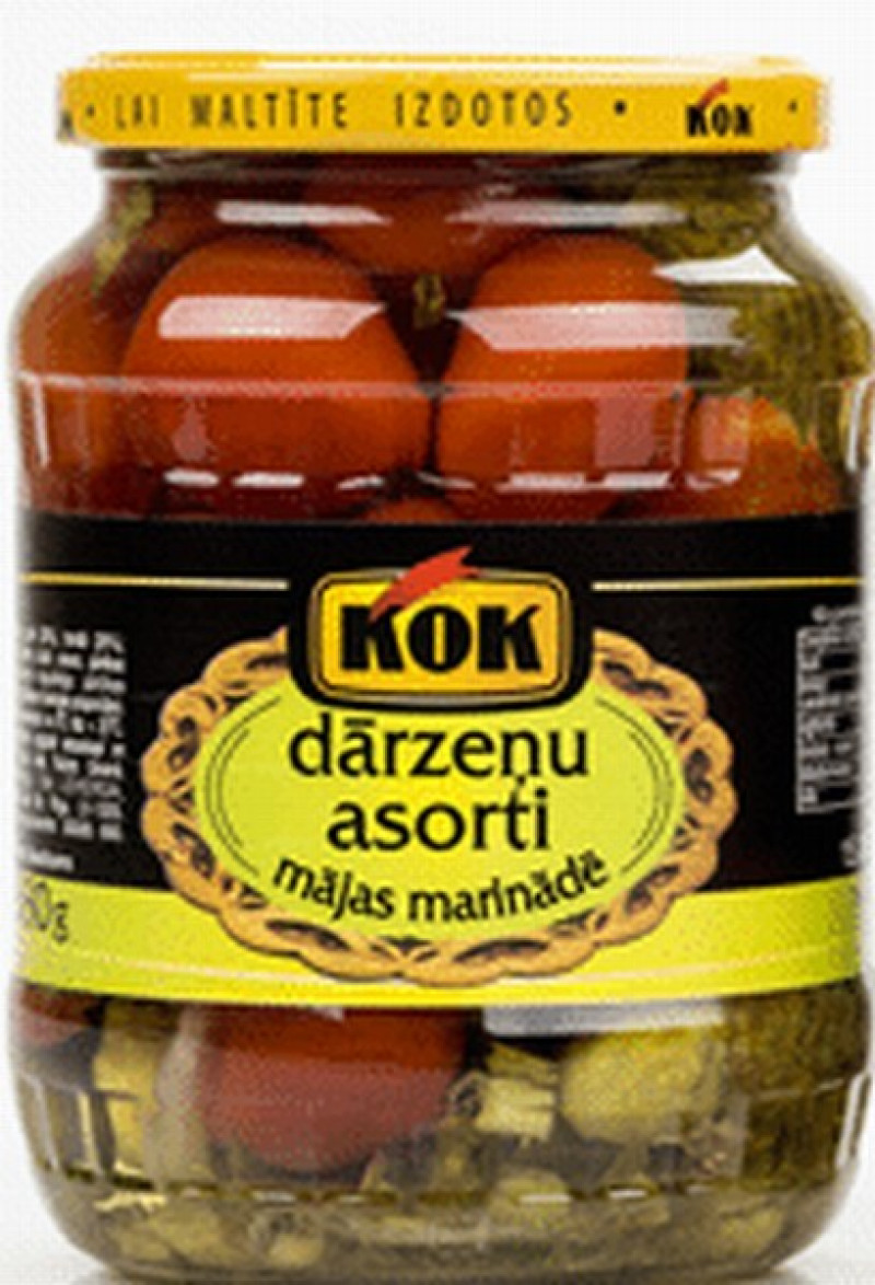 Dārzeņu asorti 680g KOK marinēti (gurķi+tomāti) (30.09.27) Moldova