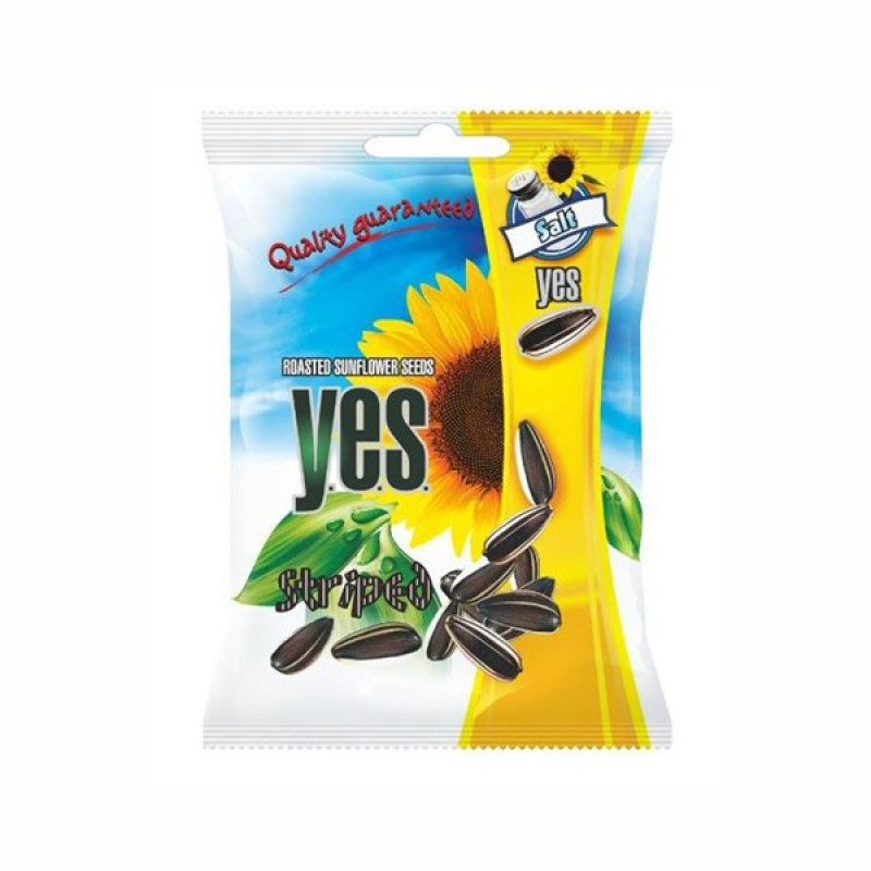 Saulespuķu sēklas YES svītrainas sālītas 90g 1/30 (23.03.26) Lietuva