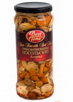 Sēnes marinētas Posoļskie assorti 580g 1/12 (25.11.28) Ķīna