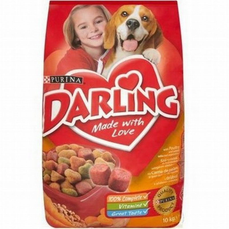 Suņu sausā barība Darling ar vistu 10kg  (30.07.26)Ungārija LABA CENA