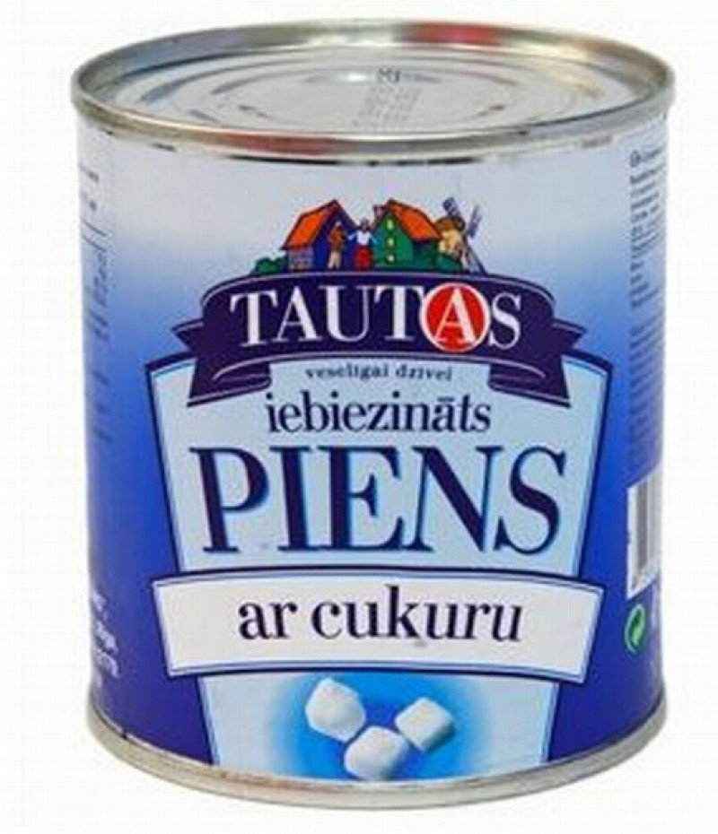 Iebiezināts piens ar cukuru 397g TAUTAS 1/12  (08.2026)Latvija