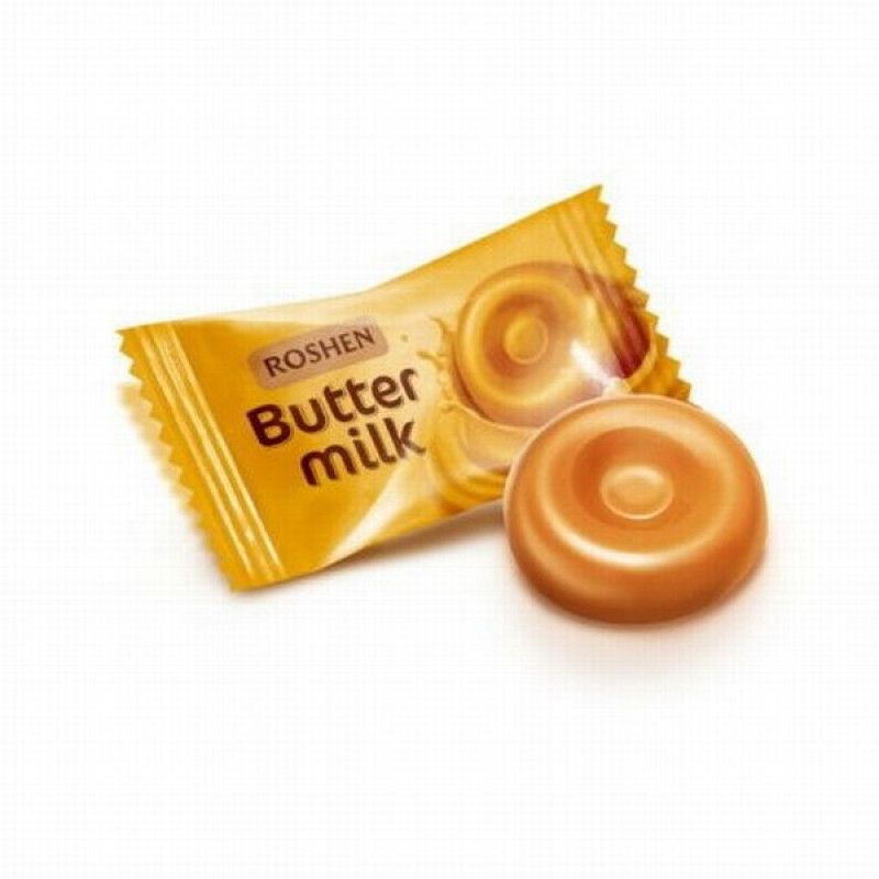 Karameles Roshen Butter Milk 1kg (18.08.27) (Pārdodas tikai pilnos iepakojumos (1kg)) 