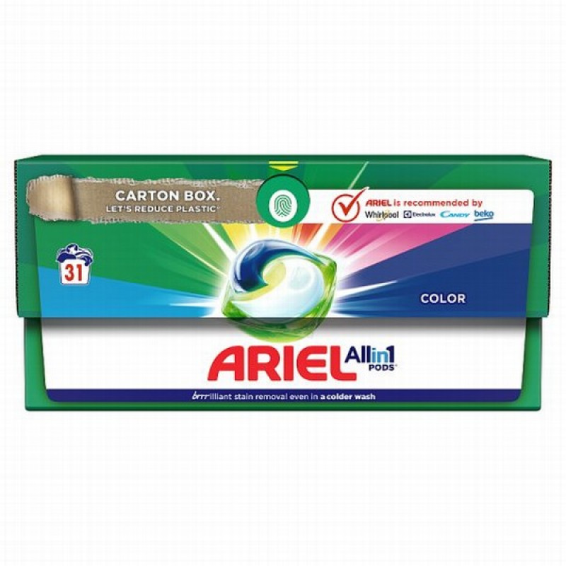 Veļas mazgāšanas kapsulas Ariel Color krāsainai veļai 31gb (0.448 eur/gb)