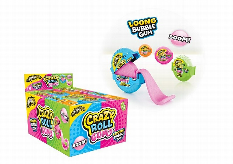Košļājamā gumija Crazy roll Johny bee 15g*24 (01.08.26) CN