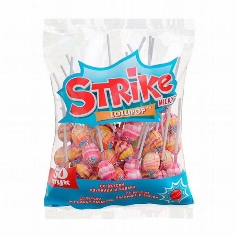 Ledenes uz kociņa Strike Assorti Milky 11.3g*50gb (04.11.2025) Krievija