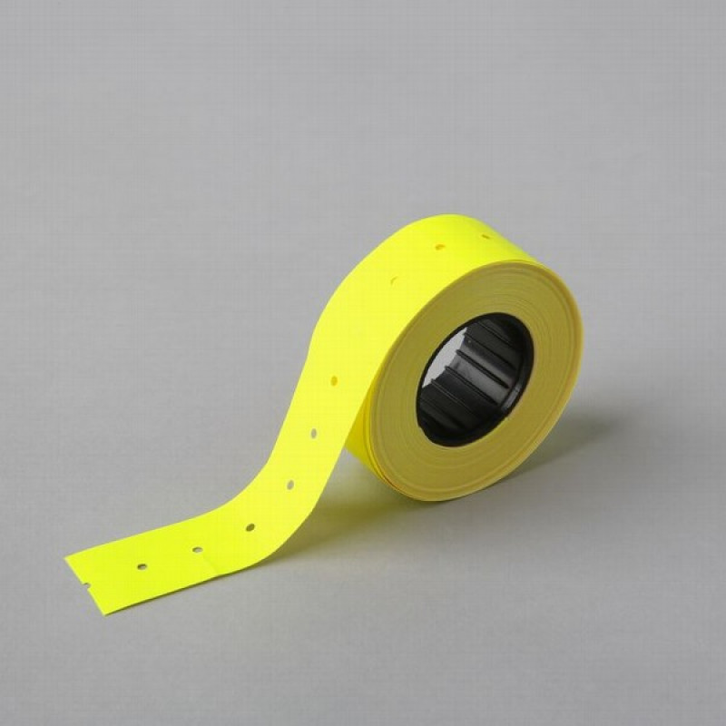 Cenu zīmes pistolei 21.5*12*1000 dzeltenas taisnstūra