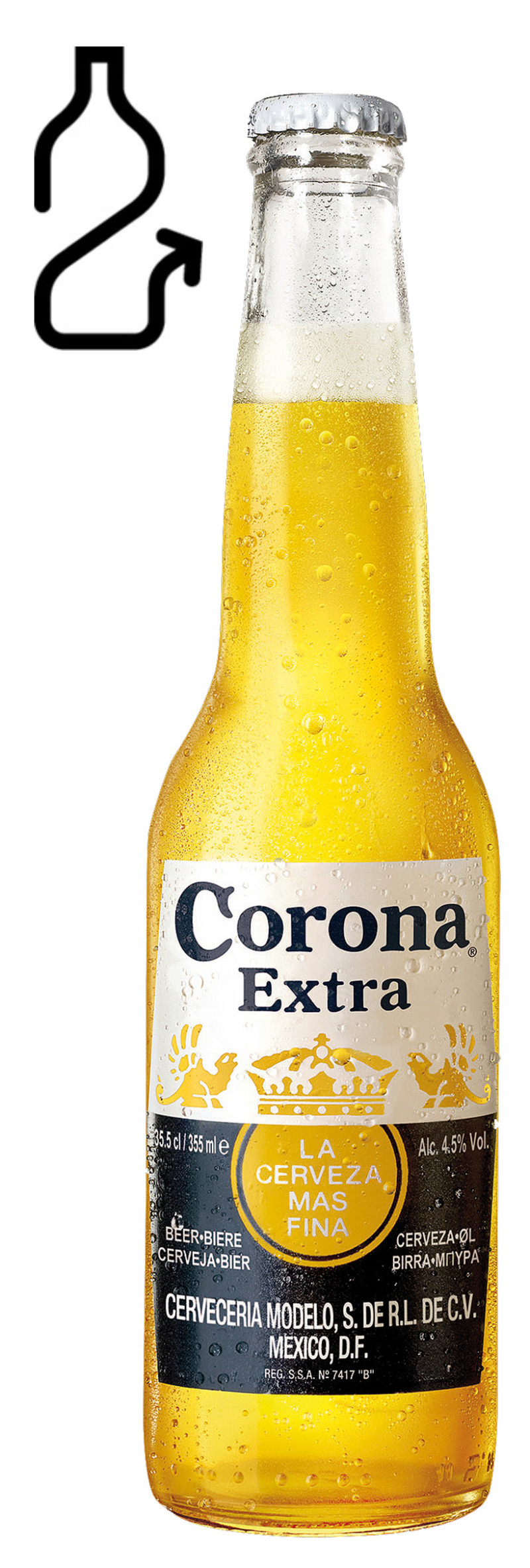 Alus Corona Extra 4.5% 0.355L 1/24 (22.03.2026)MEKSIKA LABA CENA