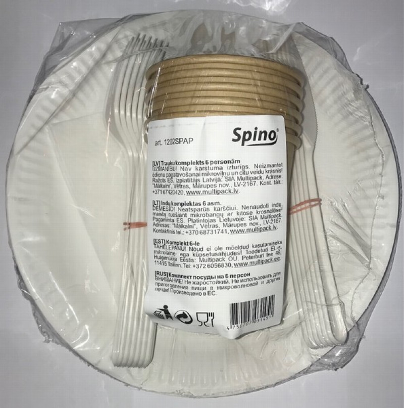 Trauku komplekts 6 personām Spino BIO