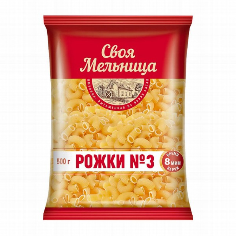 Makaroni Svoja Melnica Rožki Nr3 mazie radziņi 400g (20.04.26) RU