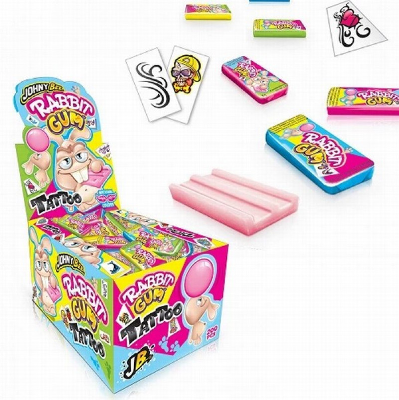 Košļājamā gumija Johny Bee Rabbit gum 5g*200 (22.05.2026)