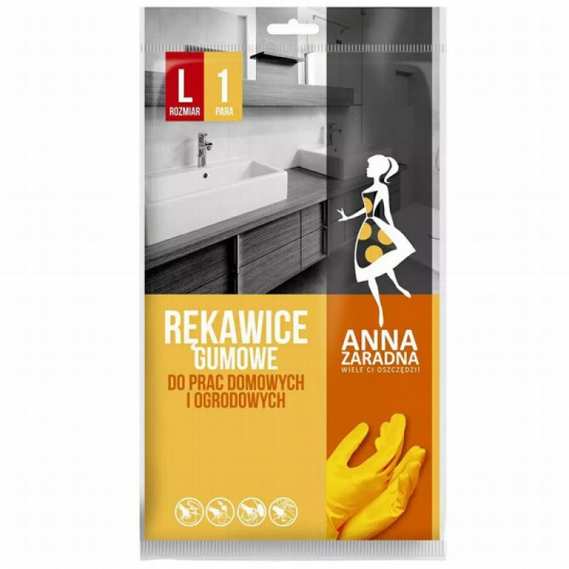 Cimdi gumijas Anna Zaradna L izmērs