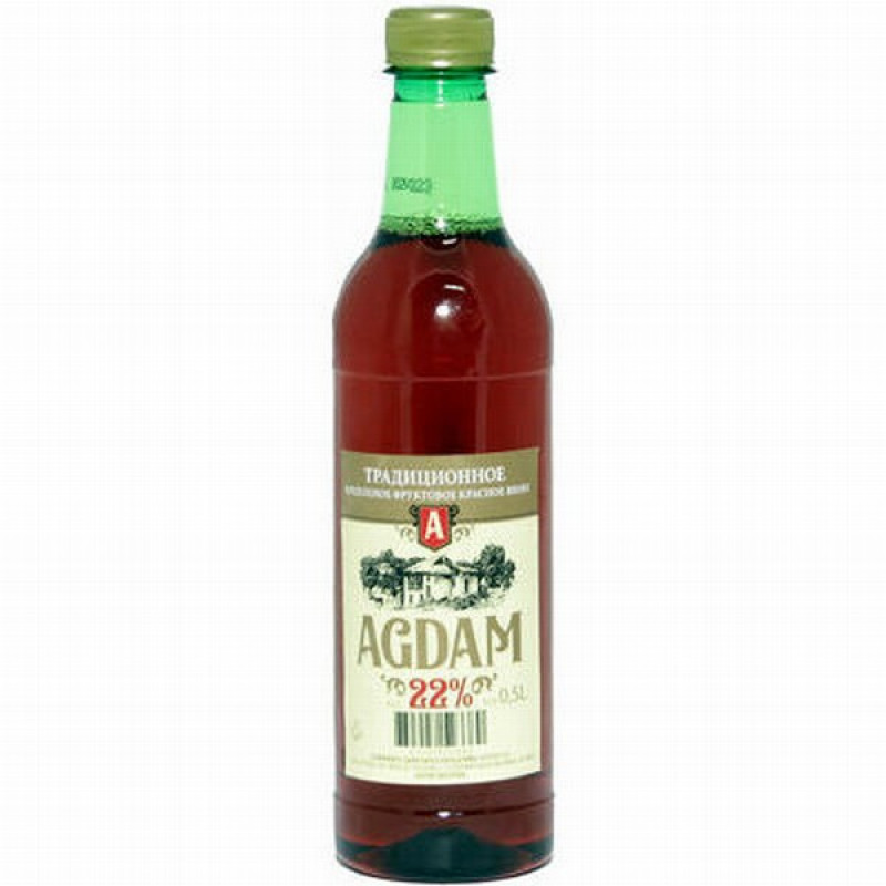 Vīns Agdam sarkanais 0.5L 22% 1/12 DEPOZĪTA maksa 0.10 eiro Lietuva