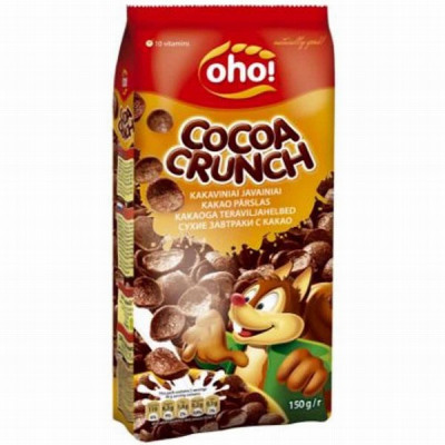 Sausās brokastis Oho kakao kraukšķi 150g(19.08.25) LT