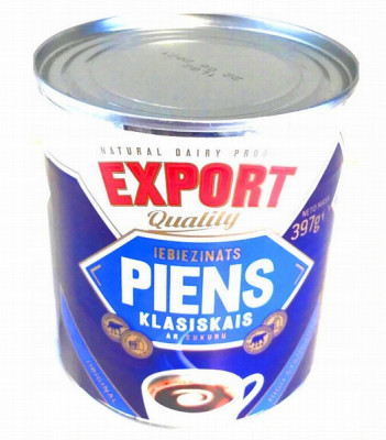 Iebiezināts piens Export ar cukuru 397g(13.08.25) Lietuva