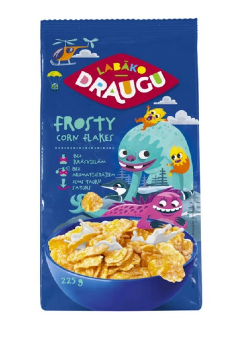 Sausās brokastis Draugu Frosty corn flakes () Eiropas Savienība