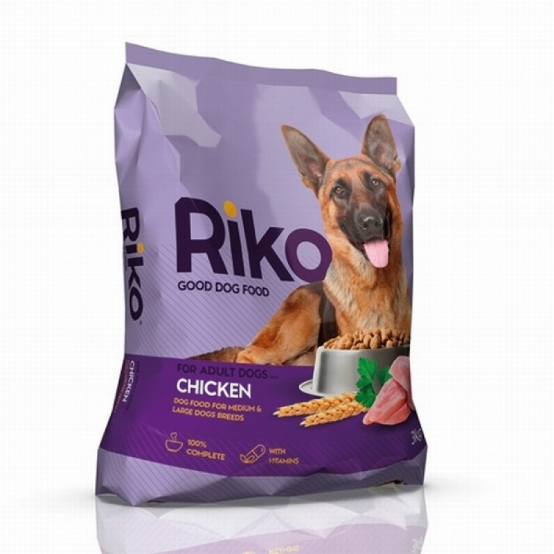 Suņu sausā barība Riko ar vistas gaļu 10kg  (29.04.27) LV