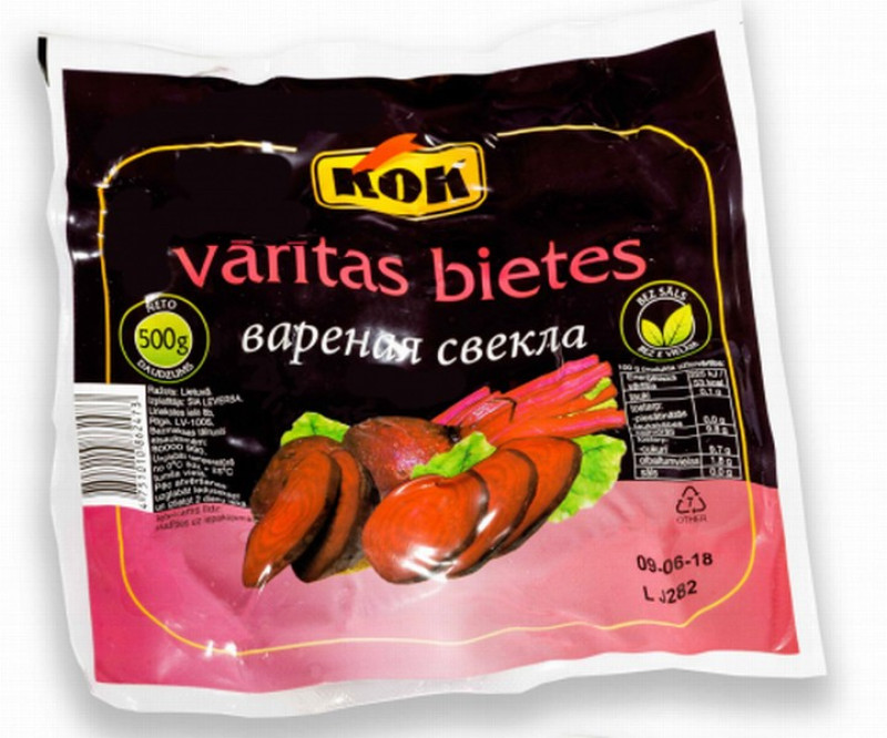 Vārītas bietes 500g KOK 1/12 (14.10.25) Lietuva