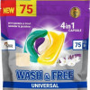 Veļas mazgāšanas kapsulas Wash&Free 4in1 75gb Lavanda&Jasmin univesal (0.18eur/gb)(24.05.2025) 