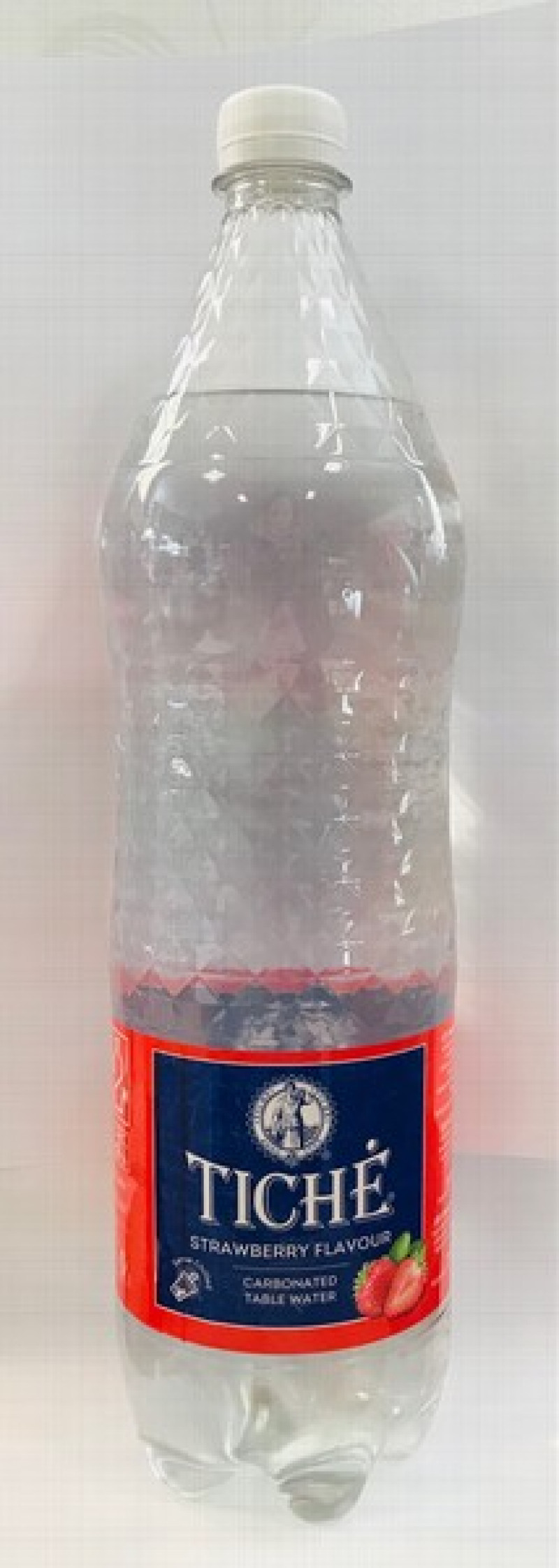 Minerālūdens Tiche gāzēts ar zemeņu garšu 1.5l  (10.01.26) DEPOZĪTA maksa 0.10 eiro Lietuva