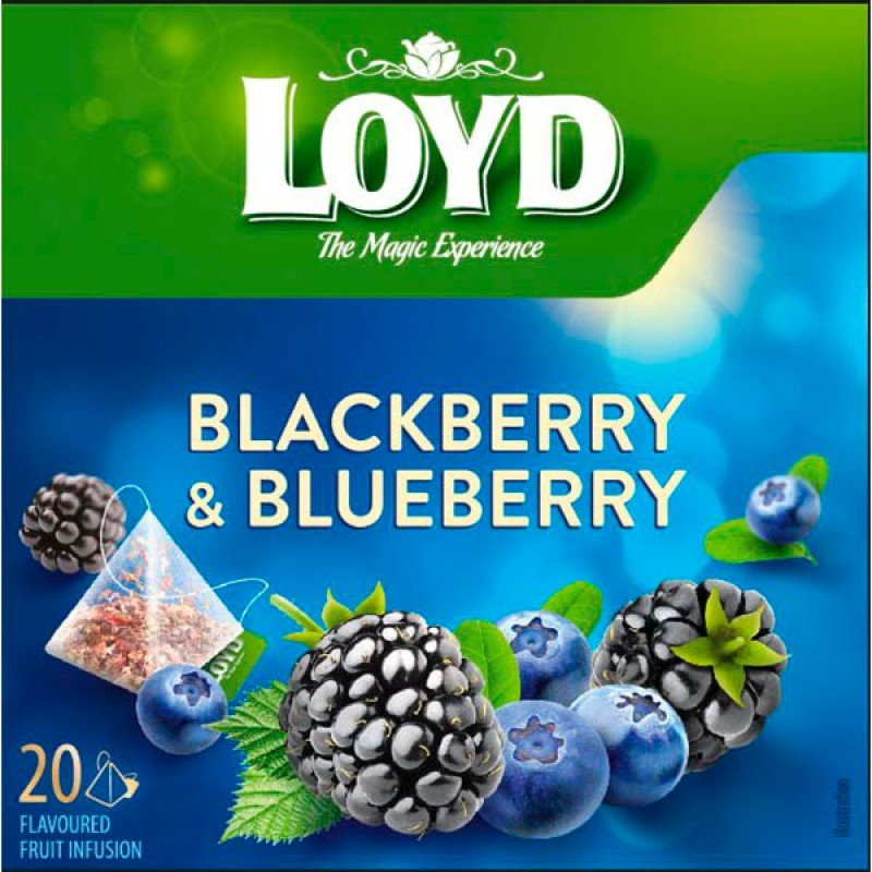 Tēja Loyd Pyramids augļu kazeņu-melleņu 20x2g (08.2027) Ukraina