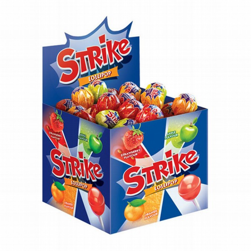 Ledenes uz kociņa Strike Asorti 11.3g*50gb apelsīns/ābols/zemene (31.08.26) RU