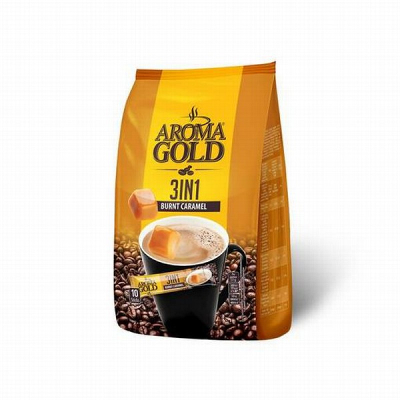 Kafijas dzēriens Aroma Gold 3 in1 Caramel 17g*10 (13.07.2027) Polija