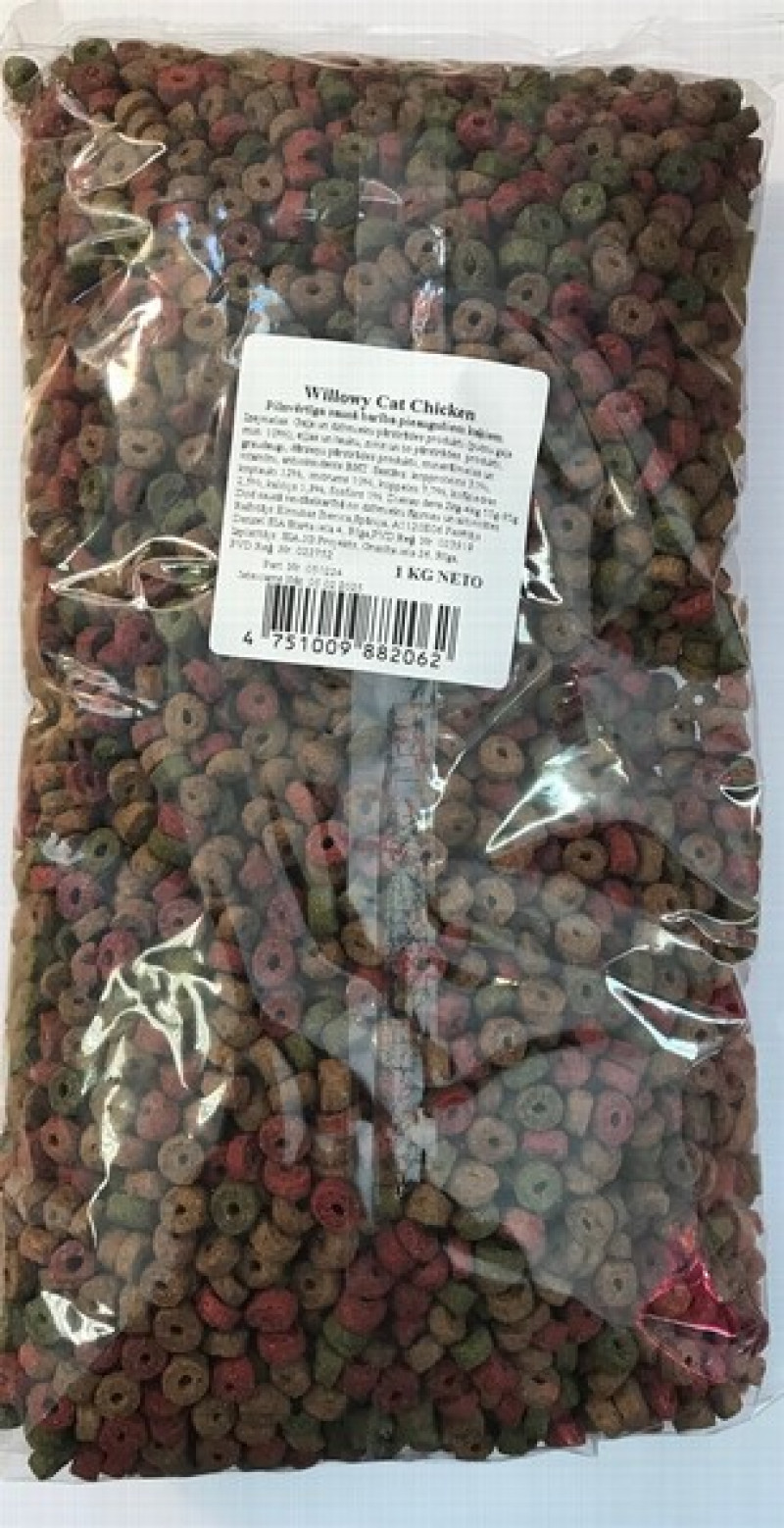 Kaķu sausā barība Willowy vista 1kg  (14.10.26)