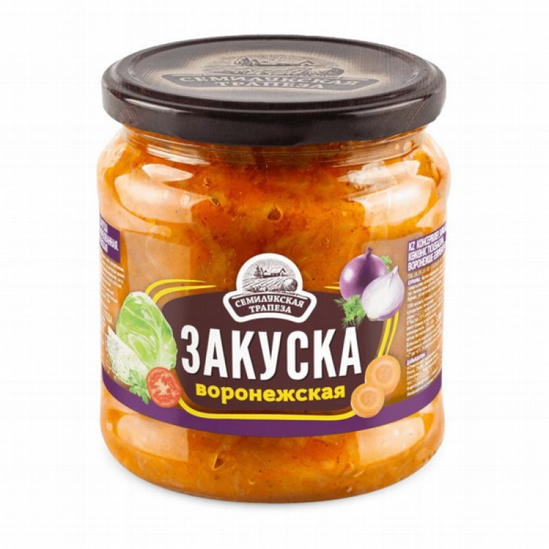 Dārzeņu uzkoda Voronežskaja 460g Semilukskaja Trapeza(10.01.27) RU