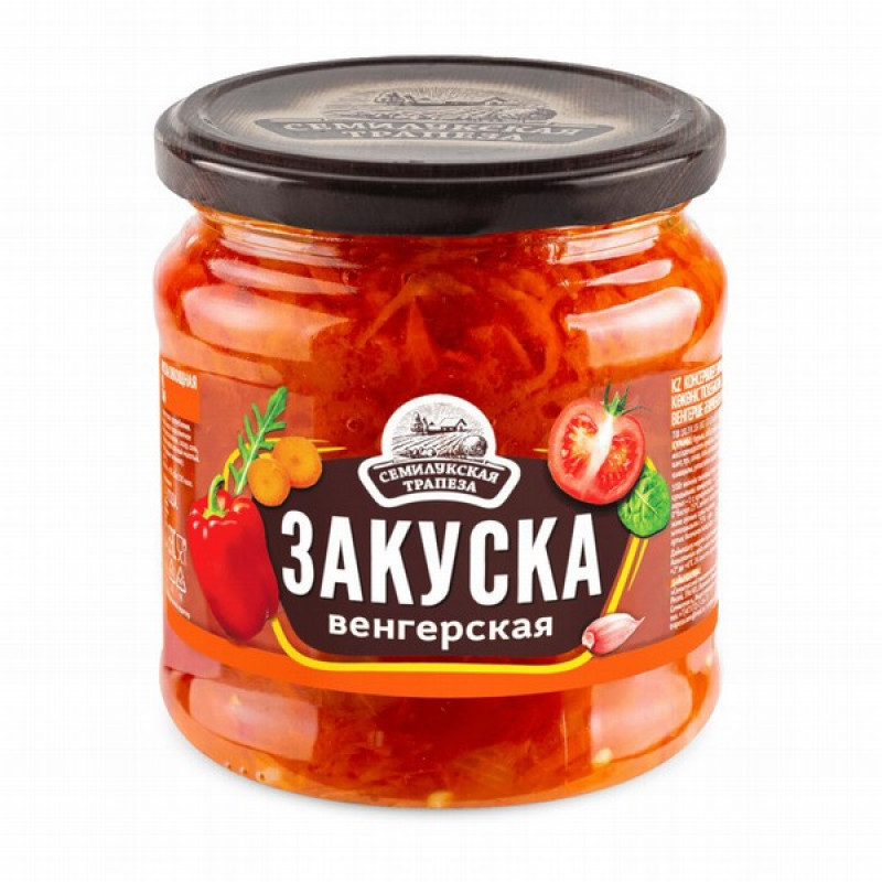 Dārzeņu uzkoda Vengerskaja 460g Semilukskaja Trapeza 1/8 (31.10.2027) Krievija