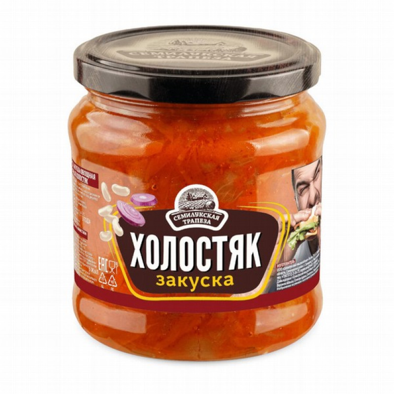 Dārzeņu uzkoda Holostjak 460g Semilukskaja Trapeza(11.10.2027) Krievija