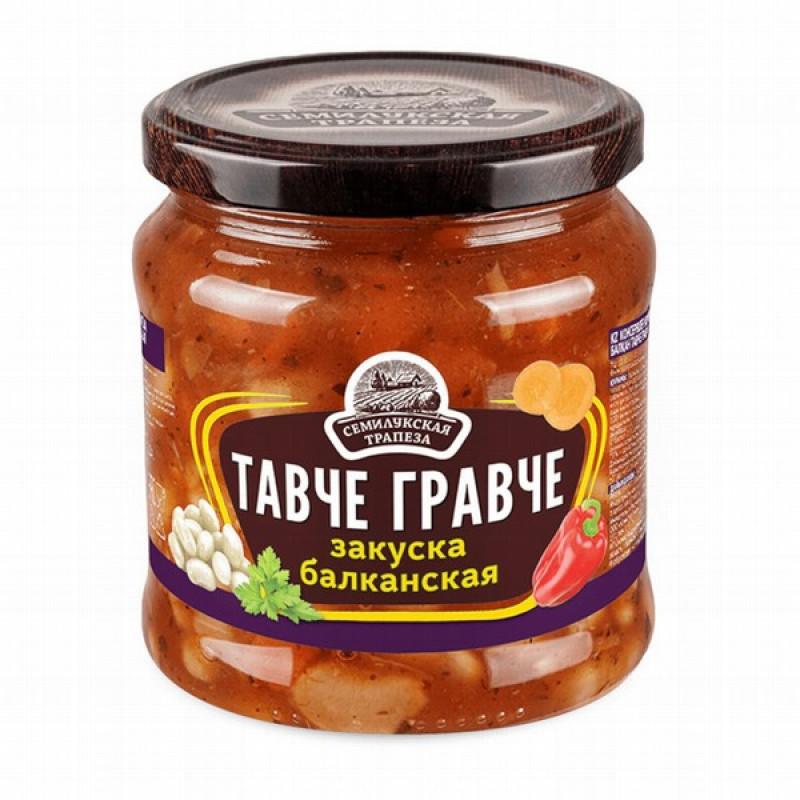 Dārzeņu uzkoda Tavče-Gravče 470g 1/8 Semilukskaja Trapeza  (12.12.2027) Krievija