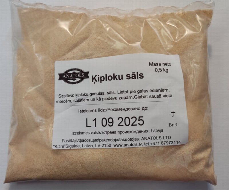 Garšviela Anatols Ķiploku sāls 500g (1.03.27) LV