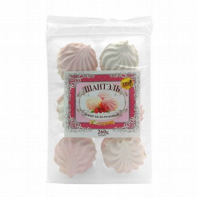 Zefīri Šanteļ Balti rozā vaniļas un aveņu 260g  (16.04.26) RU