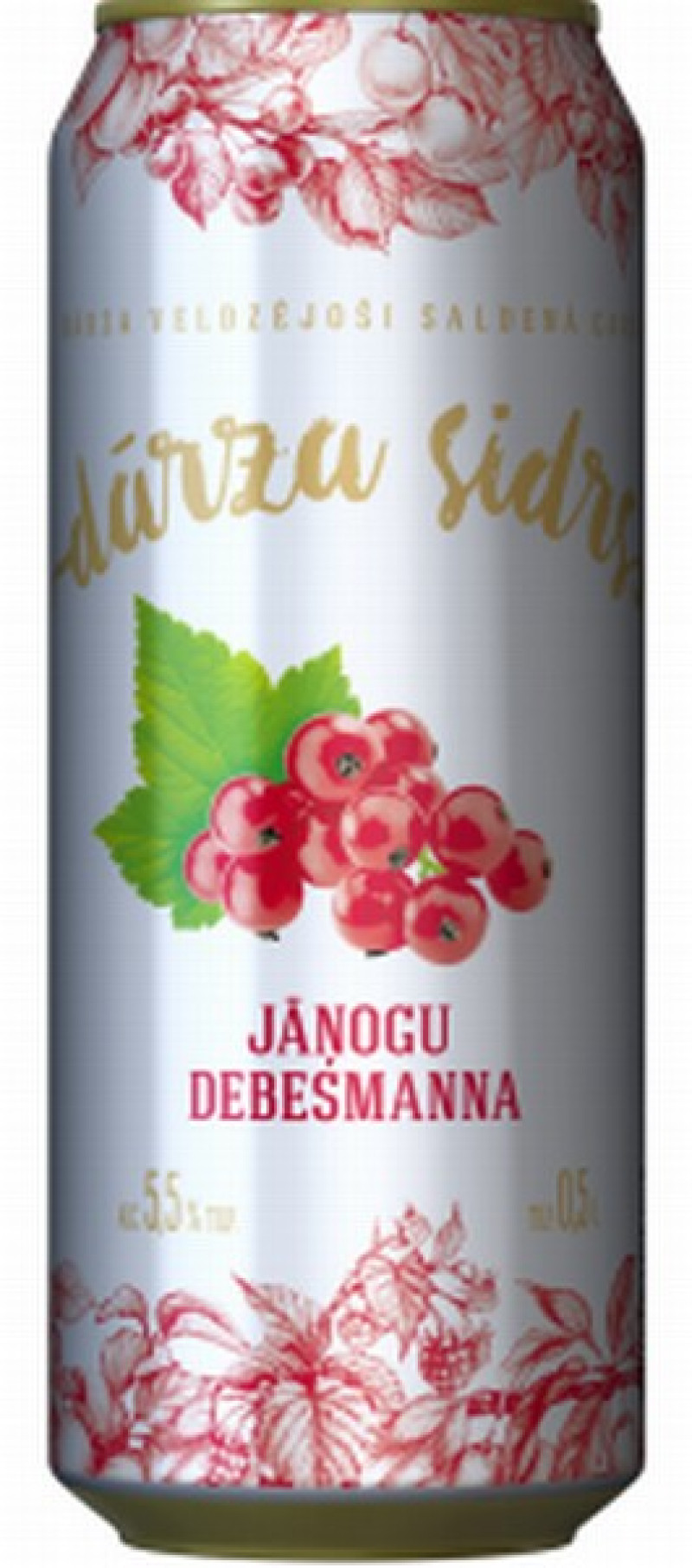 Cēsu Sidrs Dārza Jāņogu 5.5% 0.5L CAN  () DEPOZĪTA maksa 0.10 eiro