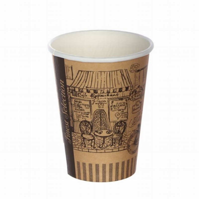 Kafijas glāzes kartona ''Finest Selection" 180ml 50gb bez vākiem