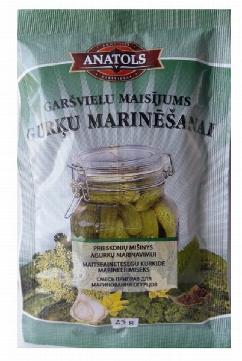 Garšviela Anatols gurķu marinēšanai 25g 1/30 (01.12.2027)