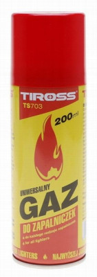 Gāze šķiltavām uzpildei Tiross 200ml