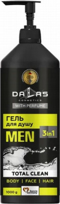 Šampūns, dušas želeja 3 in 1 Dalas 1L vīriešu (24.04.27)Ukraina