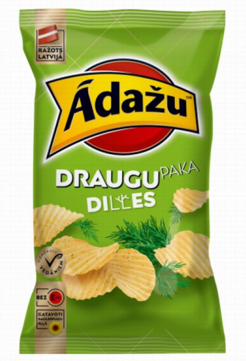 Čipsi Ādažu Draugu paka ar diļļu garšu 1/18 (17.10.25) Latvija
